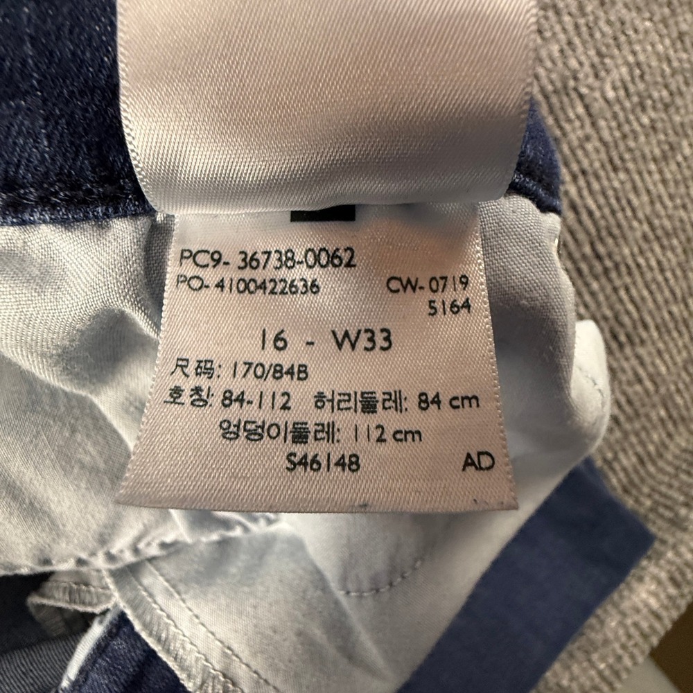 Signature Levi Strauss Modern Slim Cuffed Jeans Dark Wash Blue Women Waist 16/33 - Picture 3 of 13